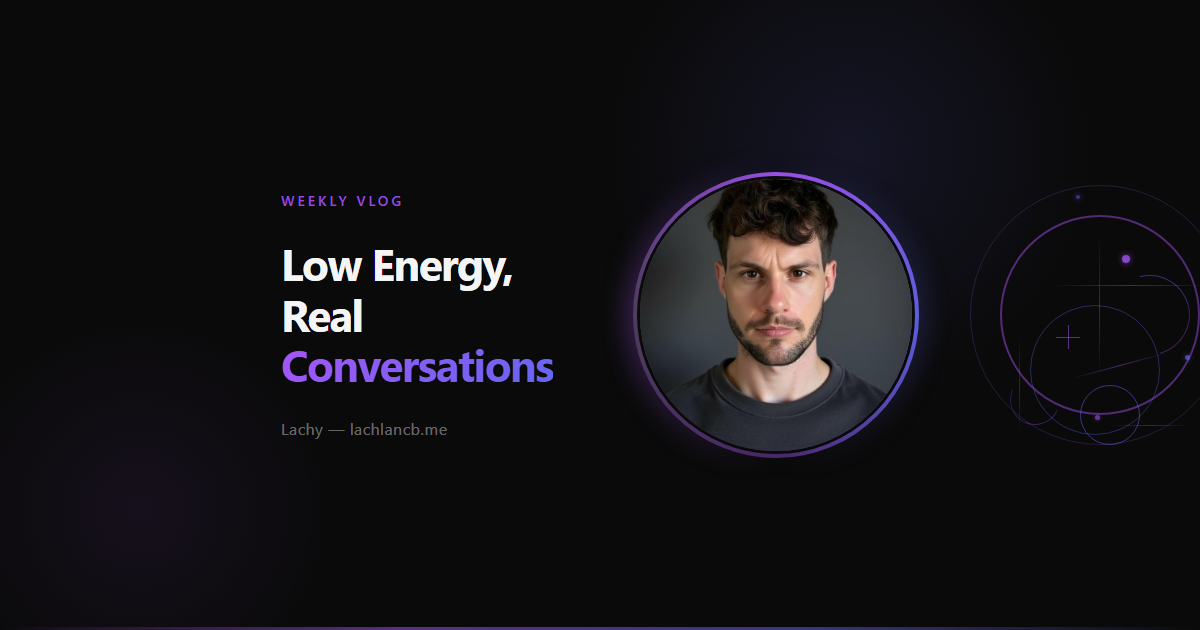 Week of April 9–15, 2026 — Low Energy, Real Conversations