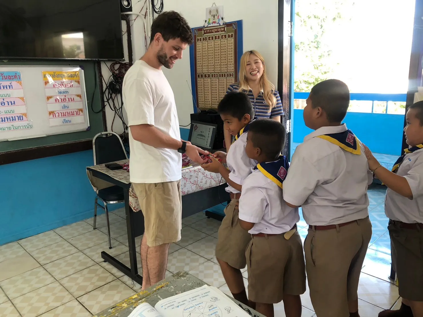 Teaching in a school