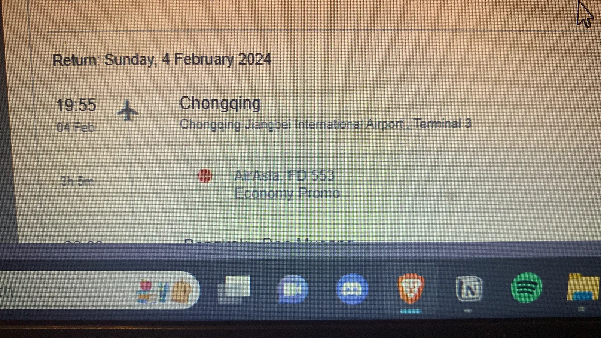 Booking the China trip